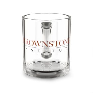 10oz Glass Mug with Brownstone Institute Logo - Perfect for Coffee/Tea Lovers